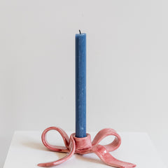 Candelabro lazo rosa oscuro