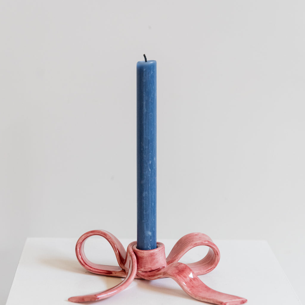 Candelabro lazo rosa oscuro