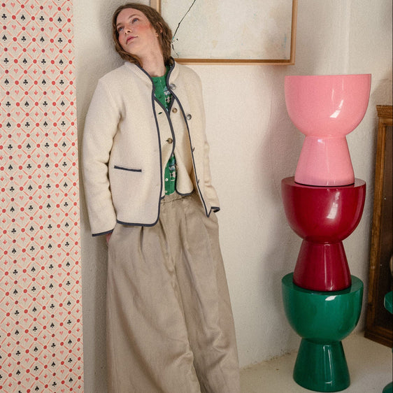 Mesa auxiliar Tip Tap burdeos