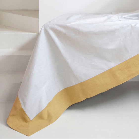 Mantel de lino resinado 'Bauhaus' lino y curry