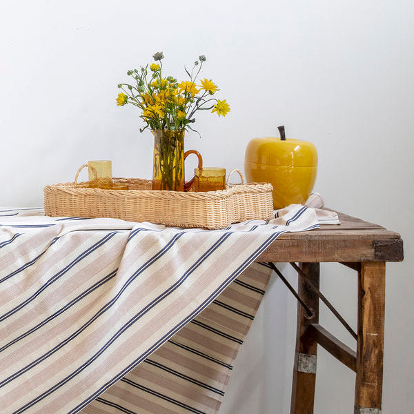 Mantel de rayas rosa y azul x Tensira