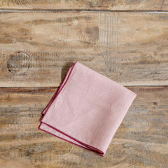 Juego de 2 servilletas 'Filo' rosa empolvado y cereza