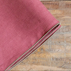 Juego de 2 servilletas de lino 'Filo' rosa antiguo y marrón