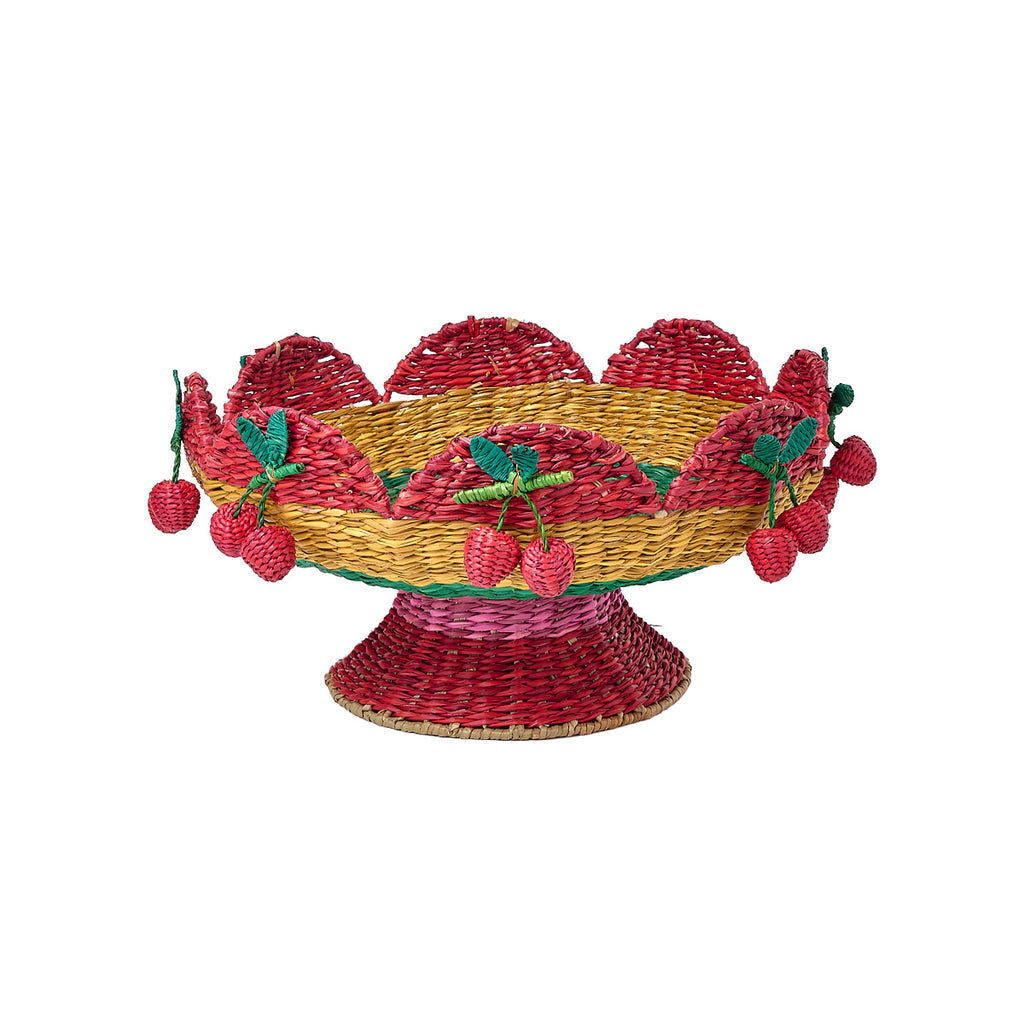 Centro de mesa con pie de cerezas