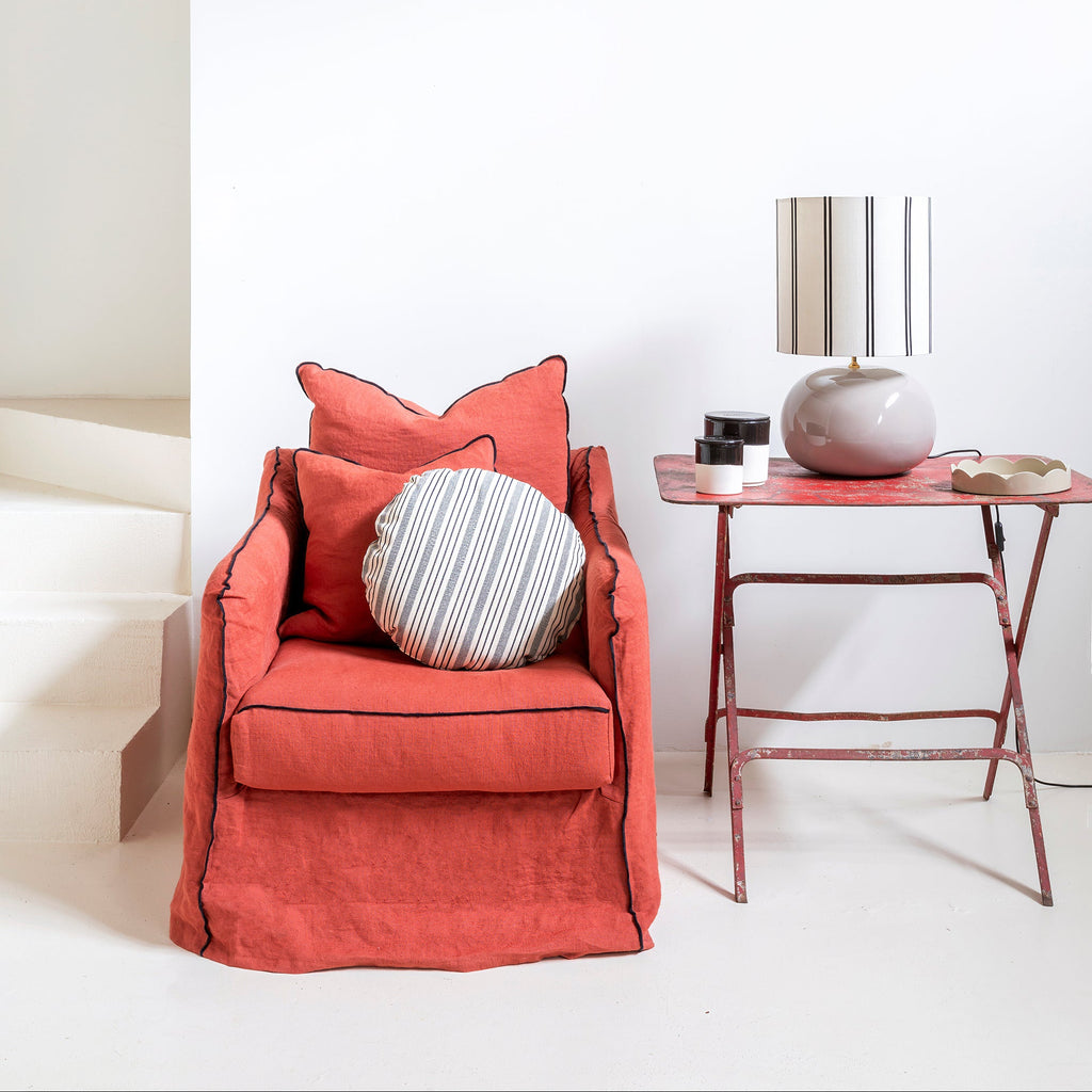 Mesa auxiliar rectangular de jardín, plegable en hierro rojo