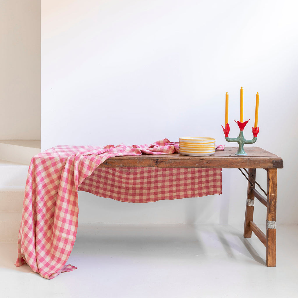 Servilleta Vichy Rose Zizi de Maison de Vacances