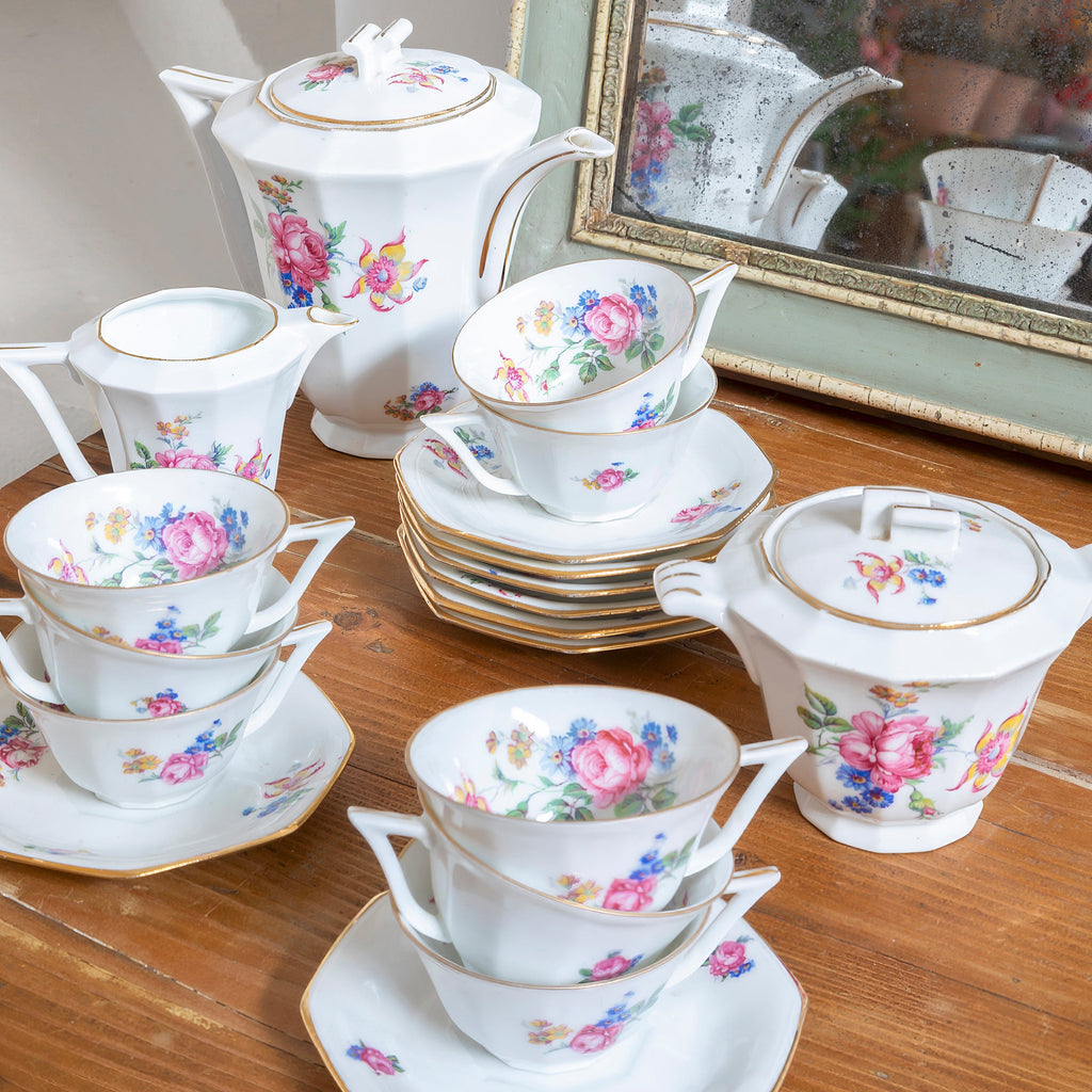 Juego de café de porcelana francesa