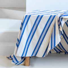 Mantel de rayas azul índigo x Tensira