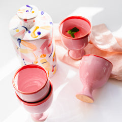Copa de cerámica 'Raquel' rosa