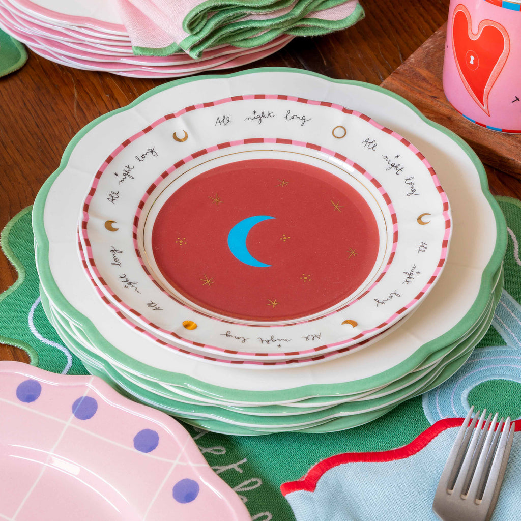 Plato de postre con luna x Pangea