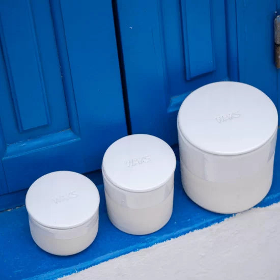 Vela artesanal blanca olor a jazmín