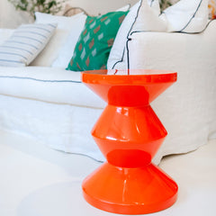 Mesa auxiliar Zig Zag naranja