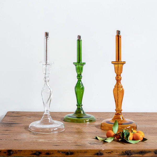 Candelabro de aceite verde