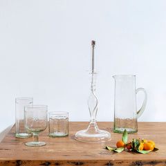 Candelabro de aceite transparente