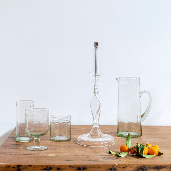 Candelabro de aceite transparente