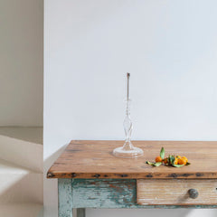 Candelabro de aceite transparente