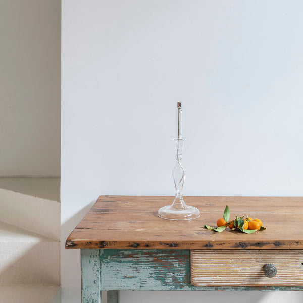Candelabro de aceite transparente