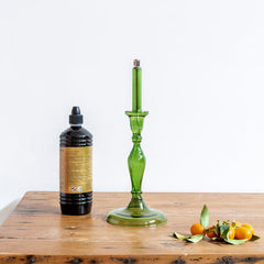 Candelabro de aceite verde