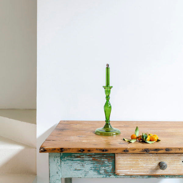 Candelabro de aceite verde