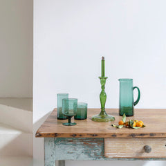 Candelabro de aceite verde