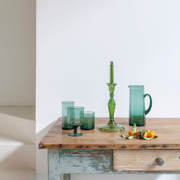 Candelabro de aceite verde