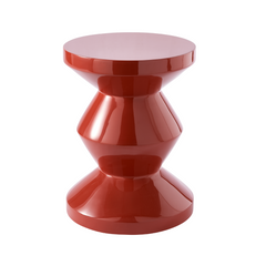 Mesa auxiliar Zig Zag rojo teja