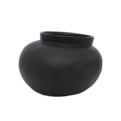 Florero de cerámica negro 'Calma'