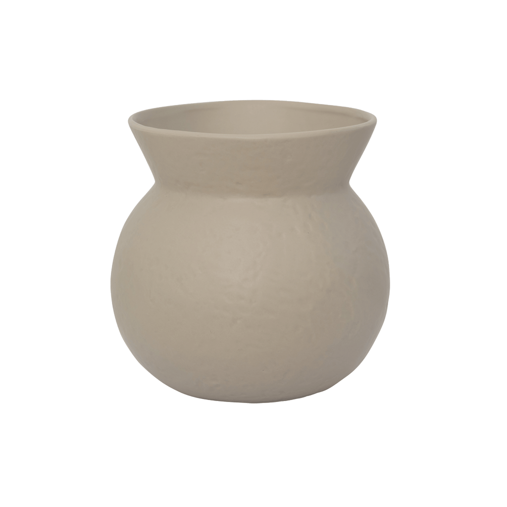 Florero de cerámica arena 'Silencio'