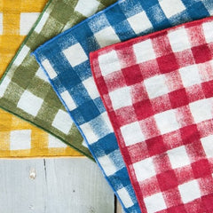 Juego de 4 servilletas 'Vichy' rojo vino